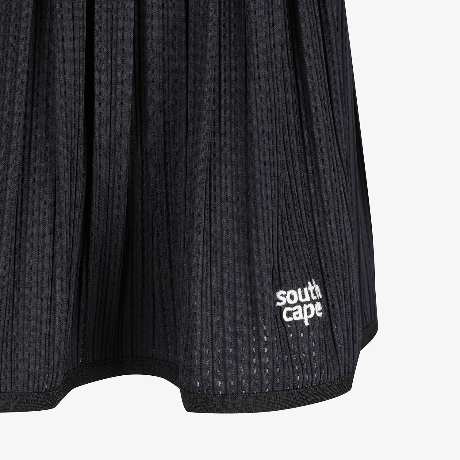 Mesh Dot Flare Skirt_BK