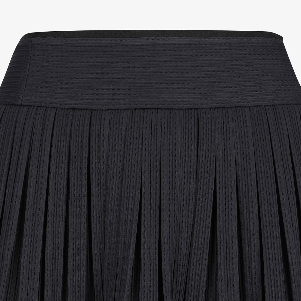 Mesh Dot Flare Skirt_BK