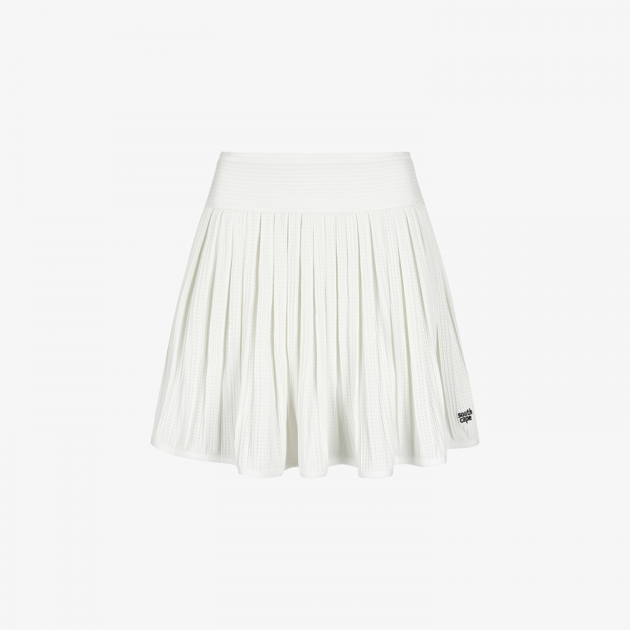 Mesh Dot Flare Skirt_WT