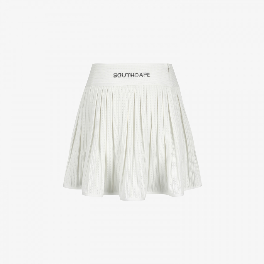 Mesh Dot Flare Skirt_WT