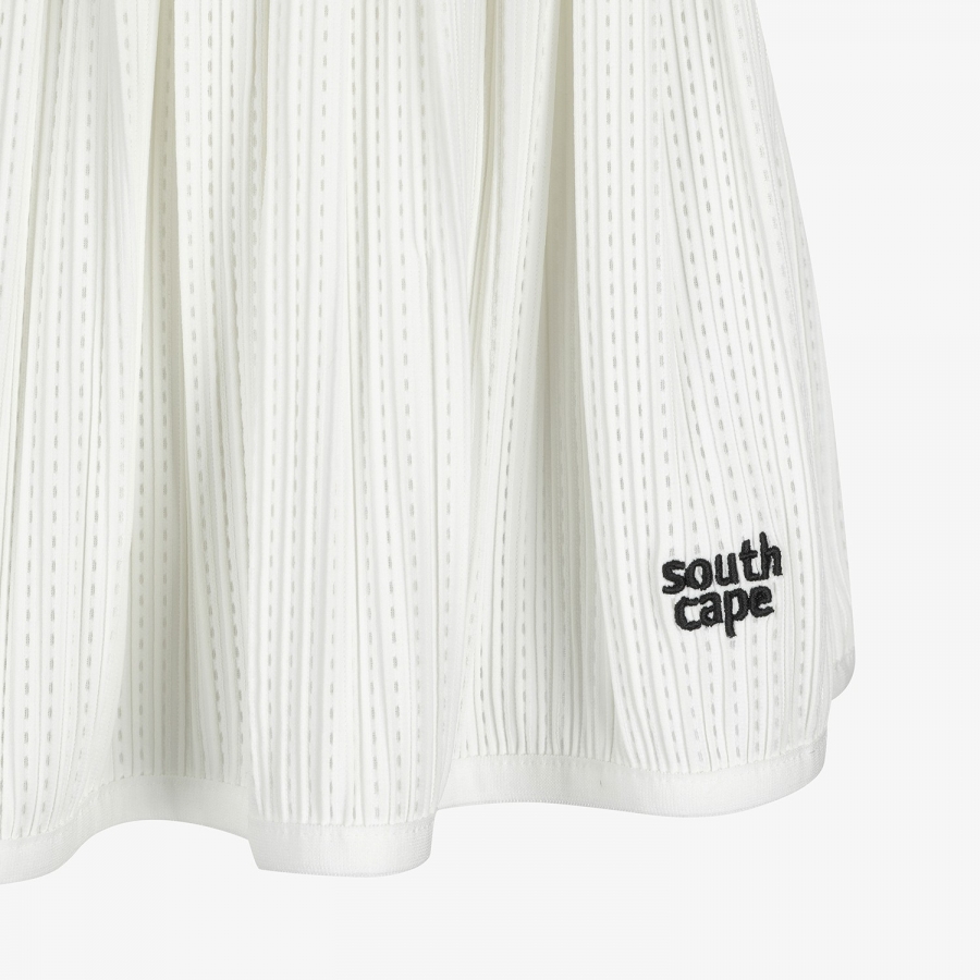 Mesh Dot Flare Skirt_WT