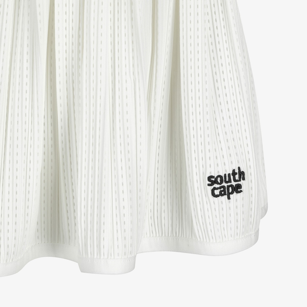 Mesh Dot Flare Skirt_WT