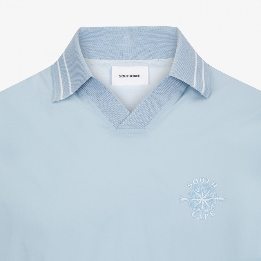 Open-Collar Short-Sleeve T-Shirt_LB