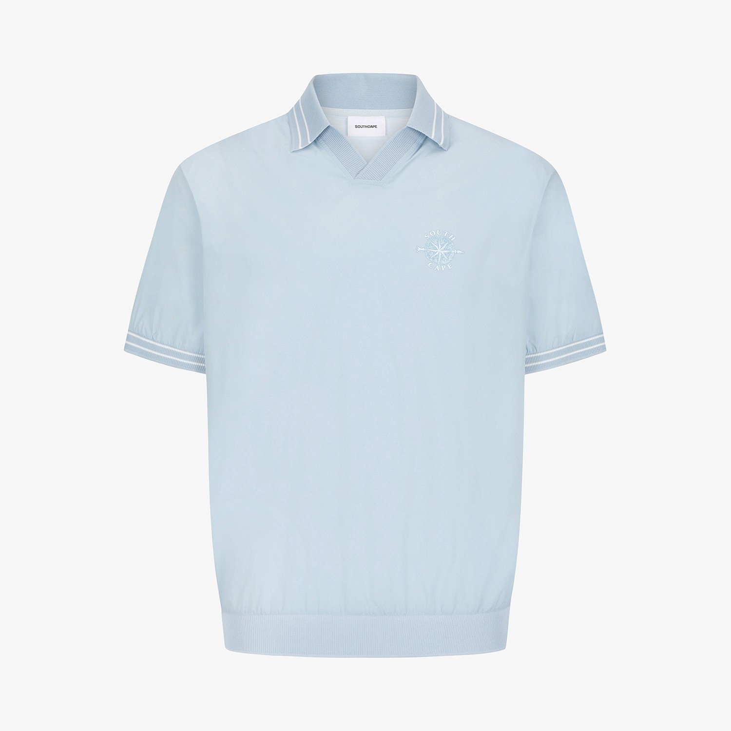 Open-Collar Short-Sleeve T-Shirt_LB