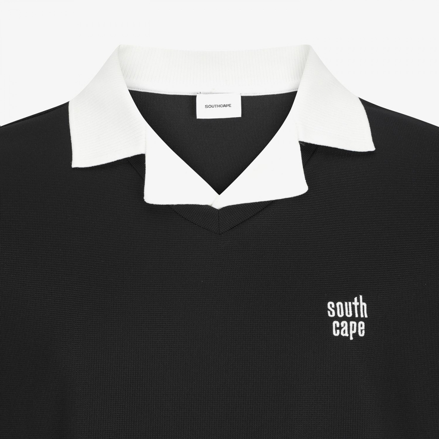 Layered Collar Short-Sleeve T-Shirt_BK