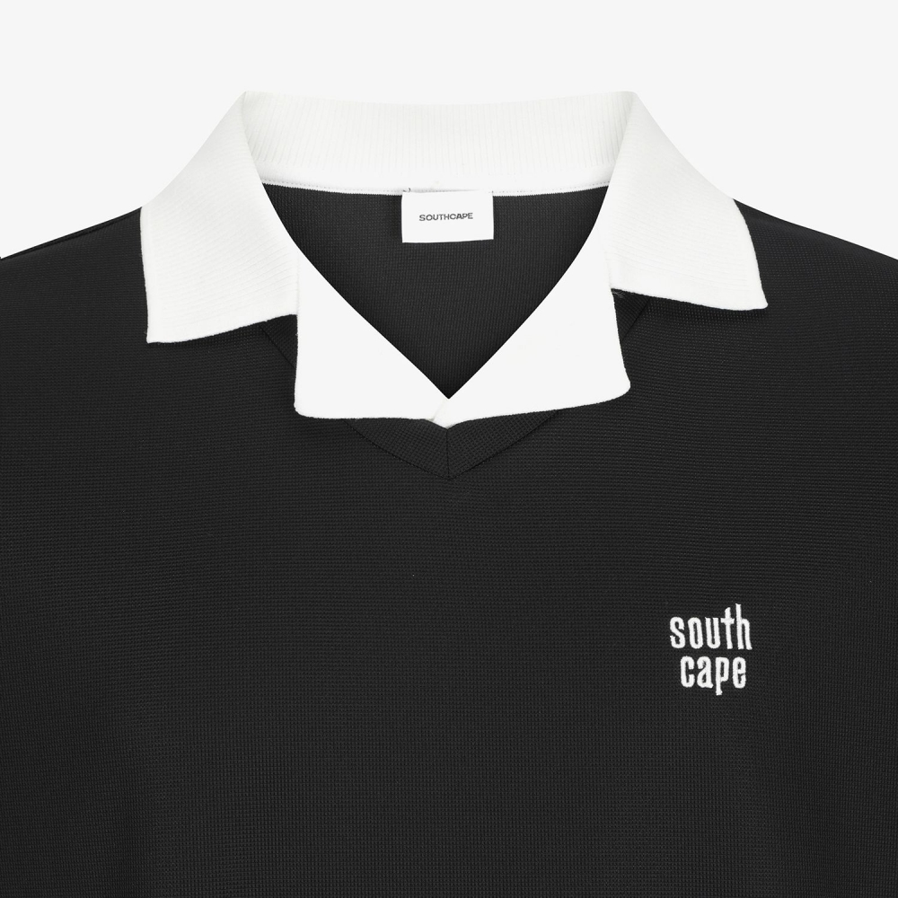 Layered Collar Short-Sleeve T-Shirt_BK
