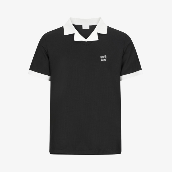 Layered Collar Short-Sleeve T-Shirt_BK