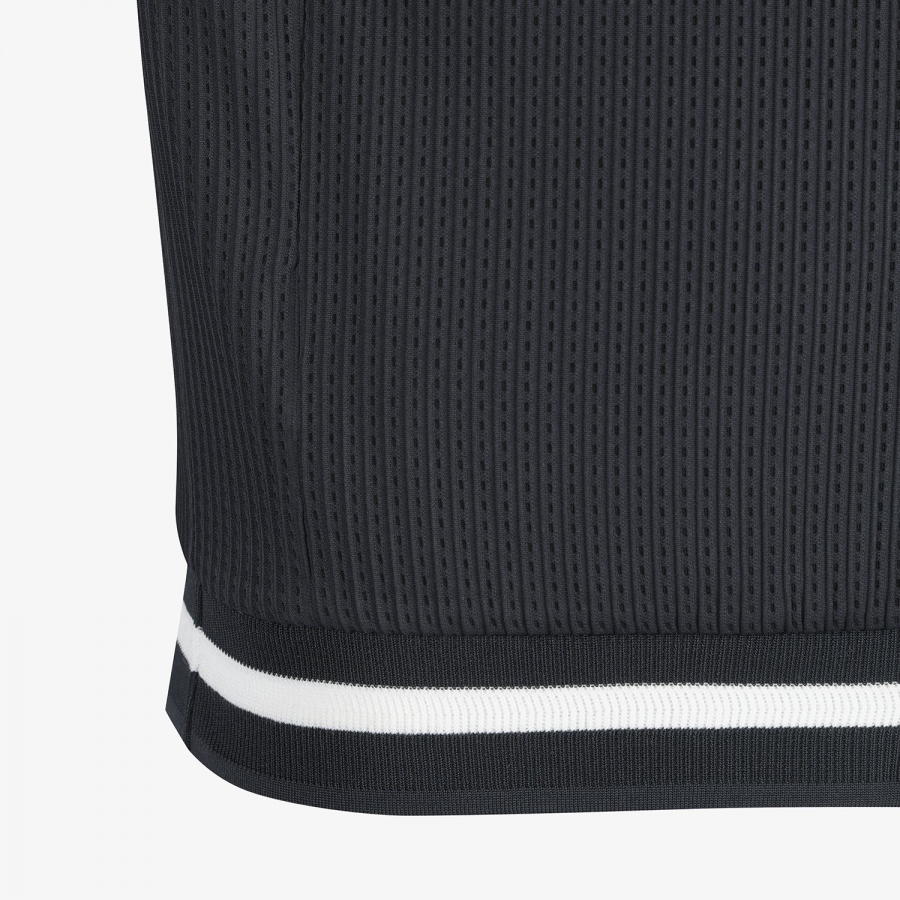 Mesh Dot Full-Zip Vest_BK