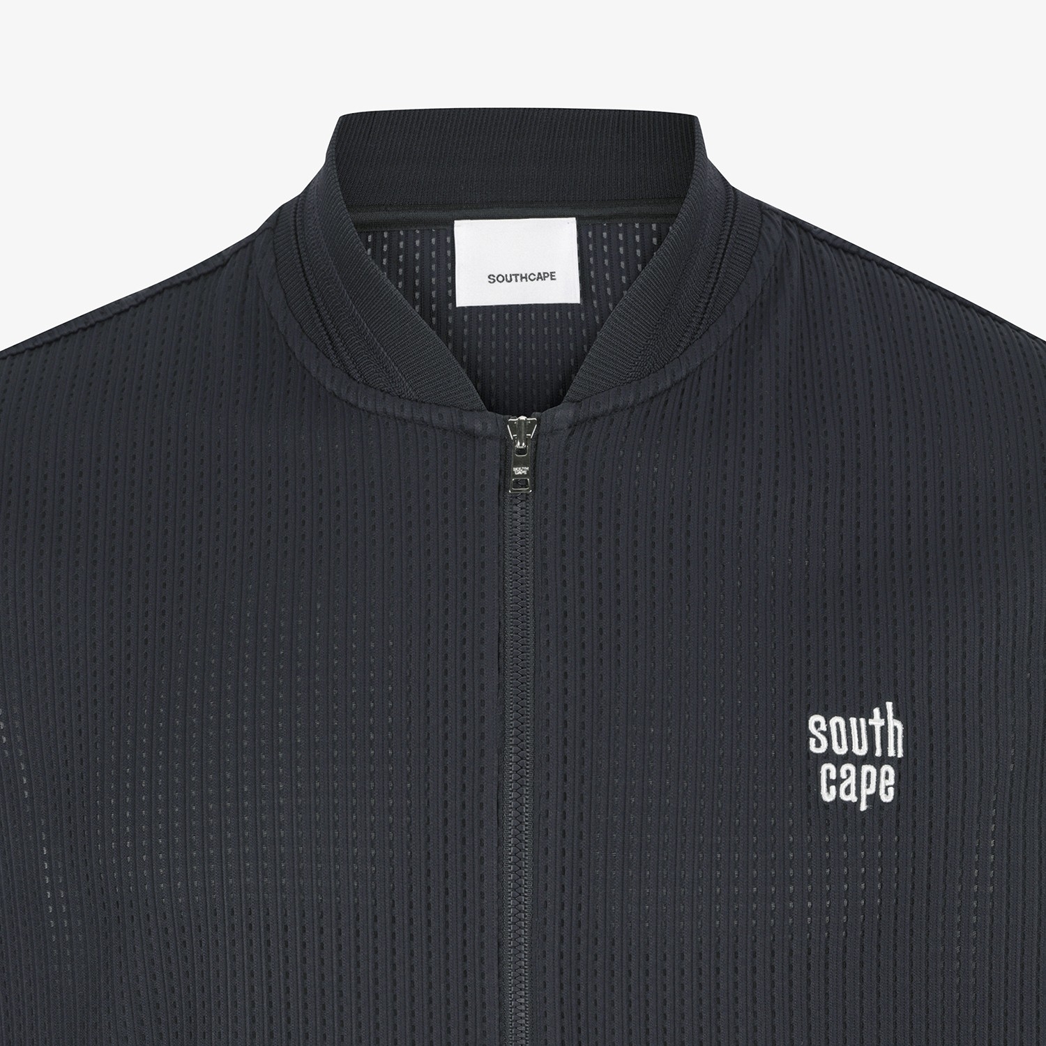Mesh Dot Full-Zip Vest_BK