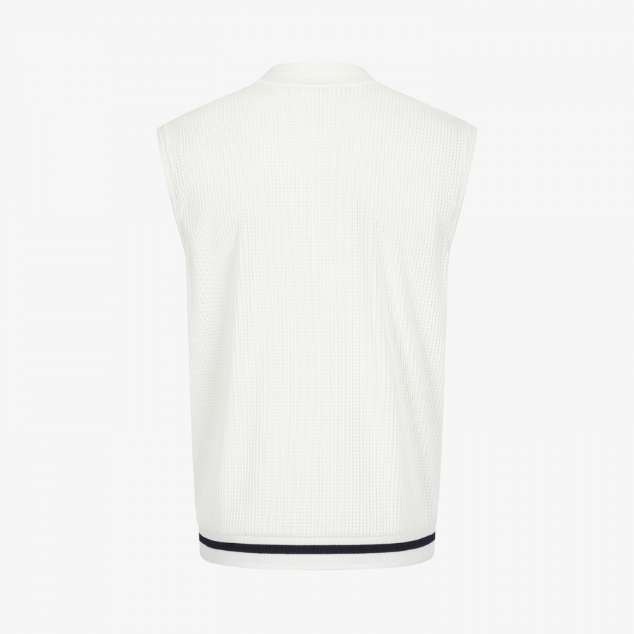 Mesh Dot Full-Zip Vest_WT