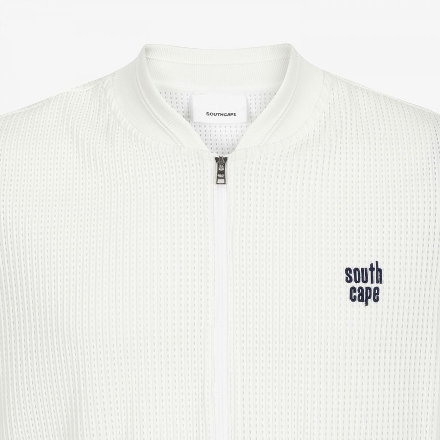 Mesh Dot Full-Zip Vest_WT