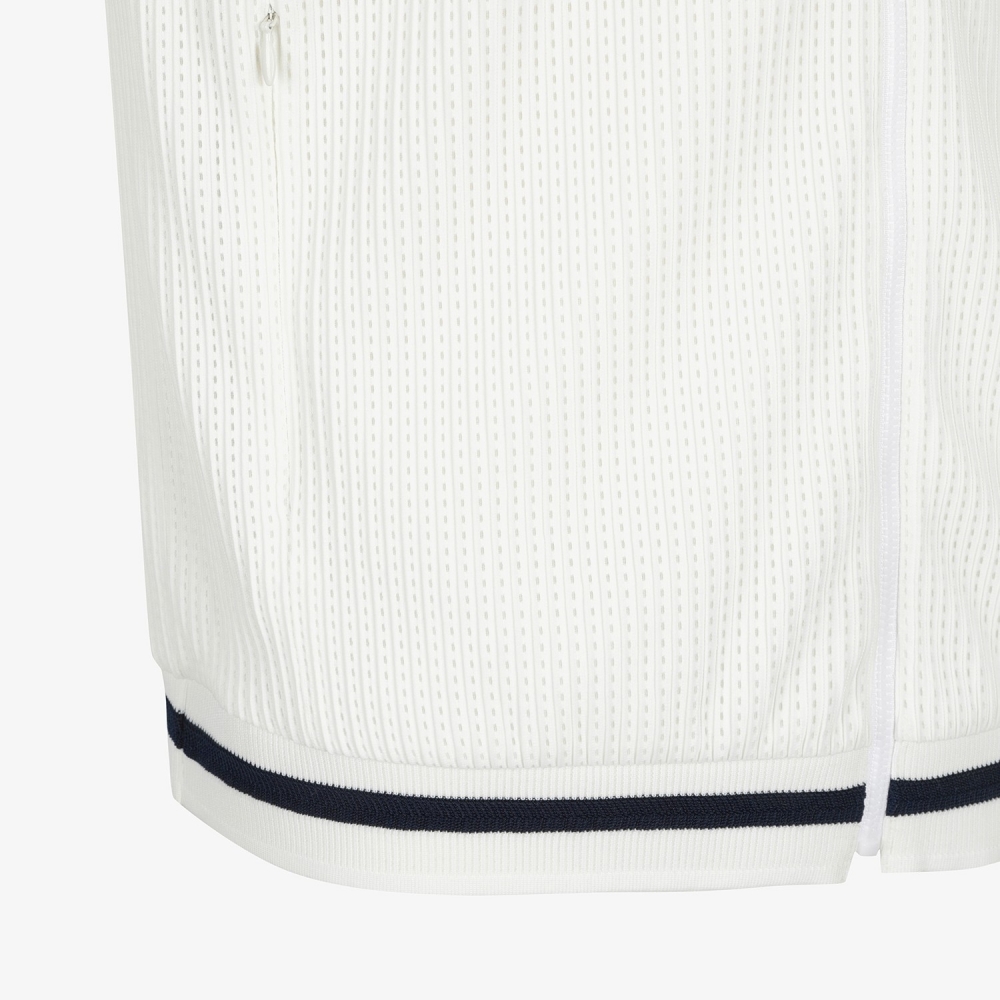 Mesh Dot Full-Zip Vest_WT