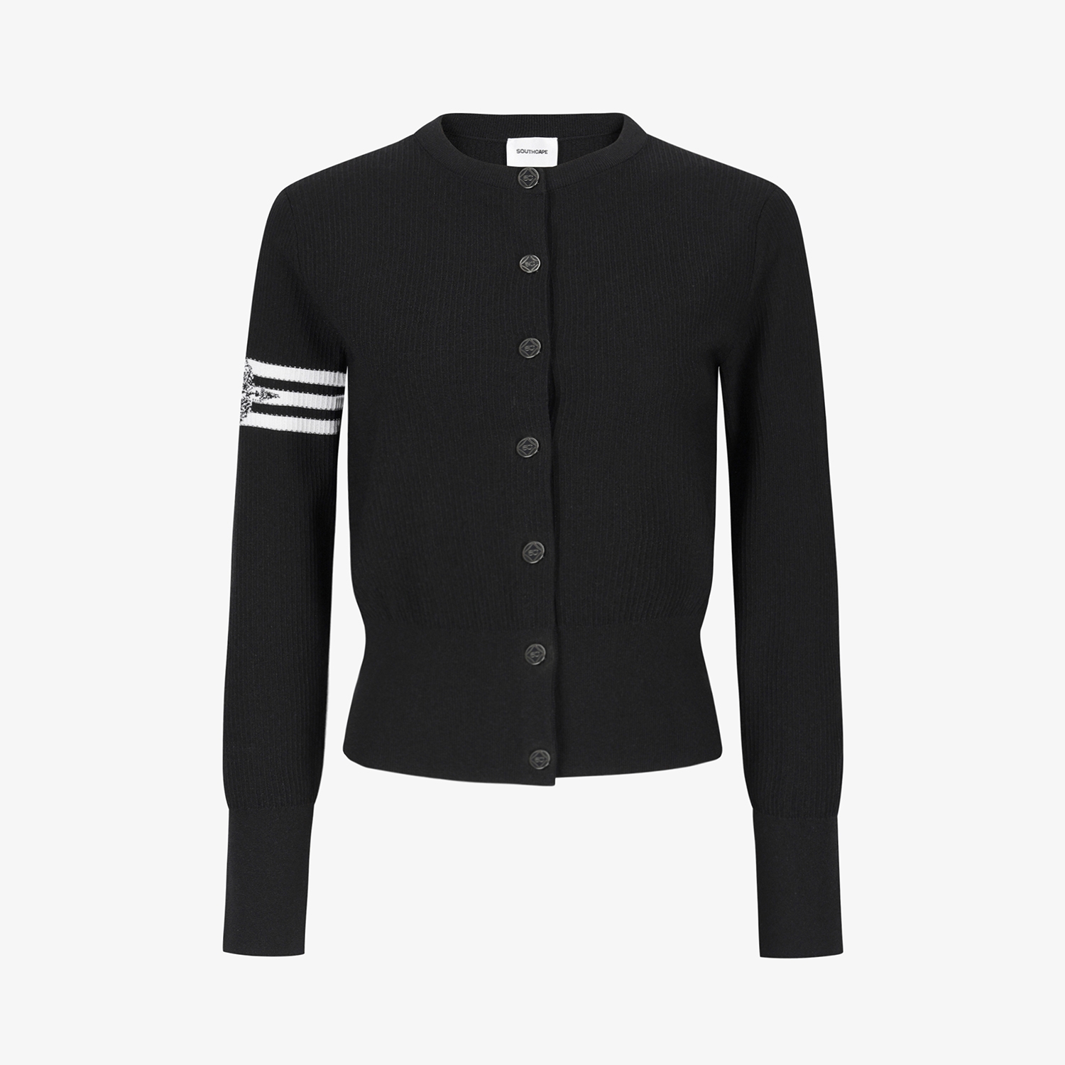 Southcross Cool Blend Round-Neck Knit Cardigan_BK