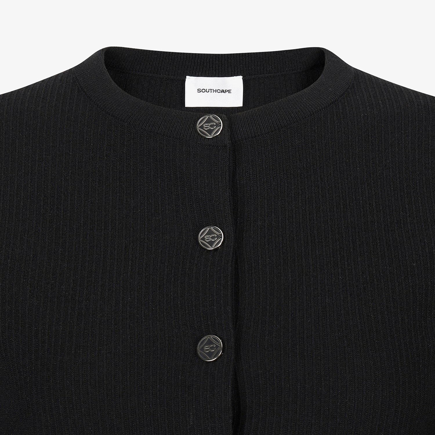 Southcross Cool Blend Round-Neck Knit Cardigan_BK