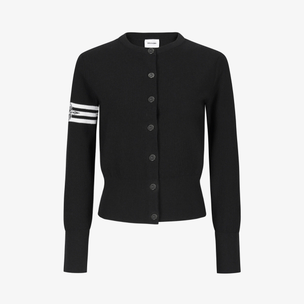 Southcross Cool Blend Round-Neck Knit Cardigan_BK