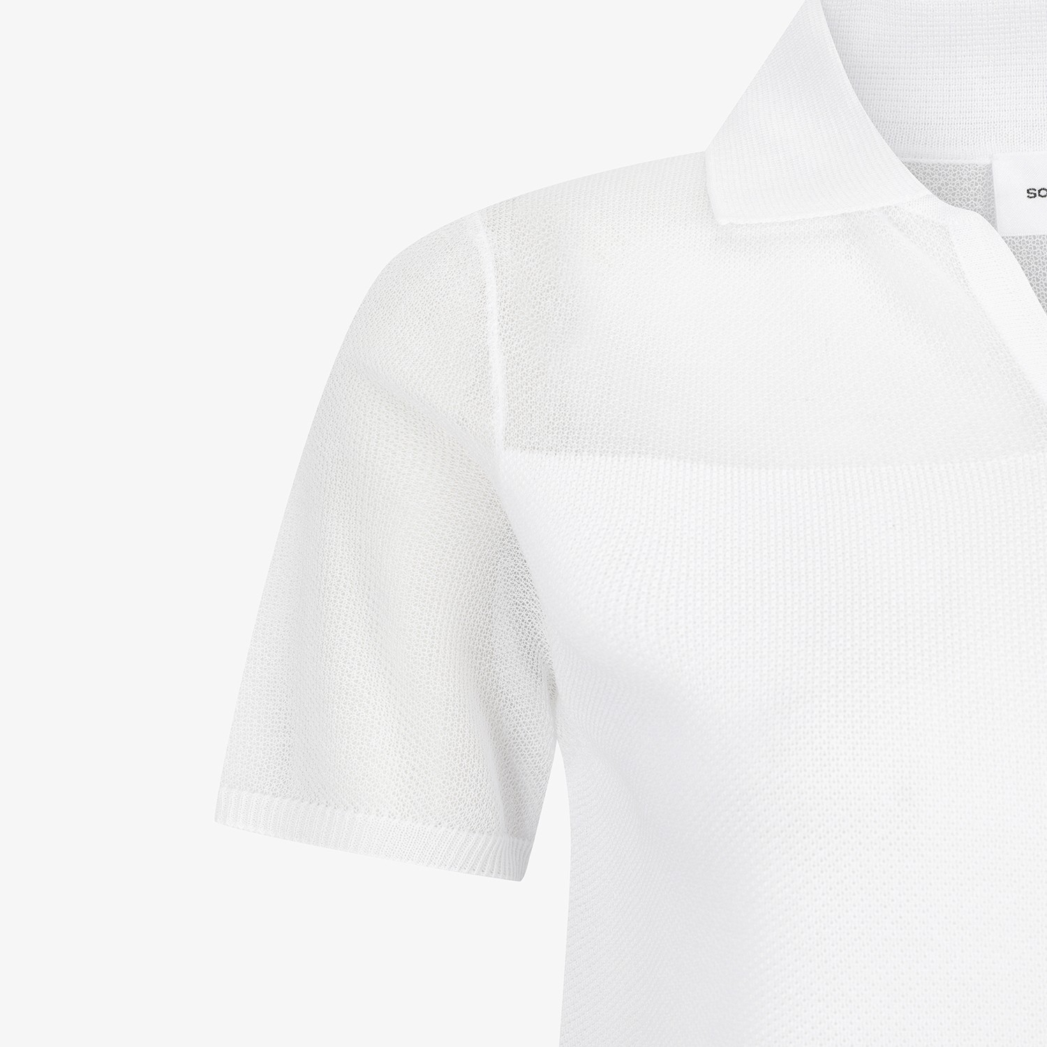 Shoulder Sheer Collar Knit_WT
