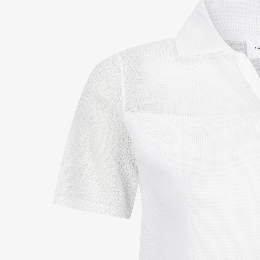 Shoulder Sheer Collar Knit_WT
