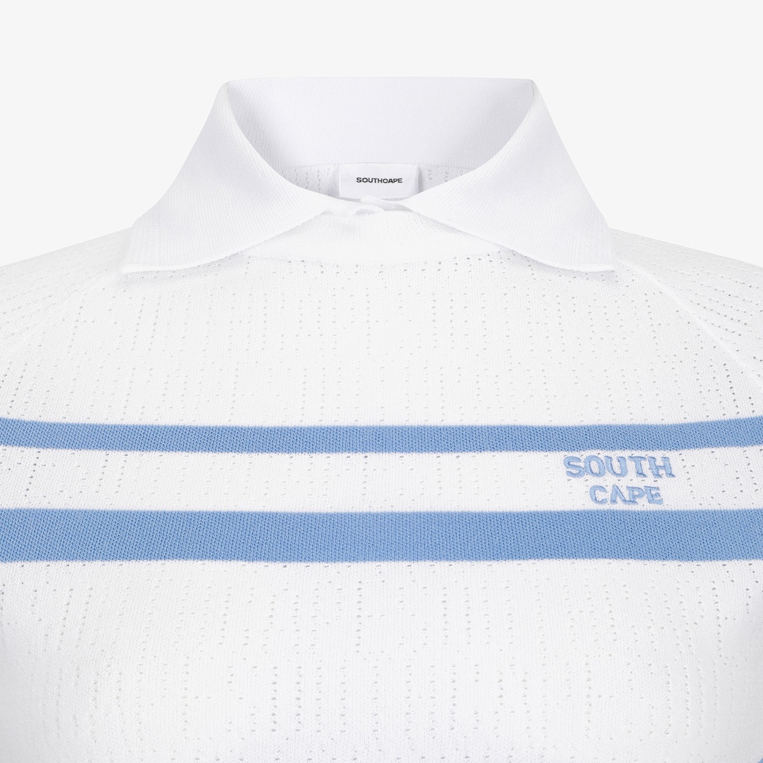 Marine Stripe Collar Short-Sleeve Knit_BL