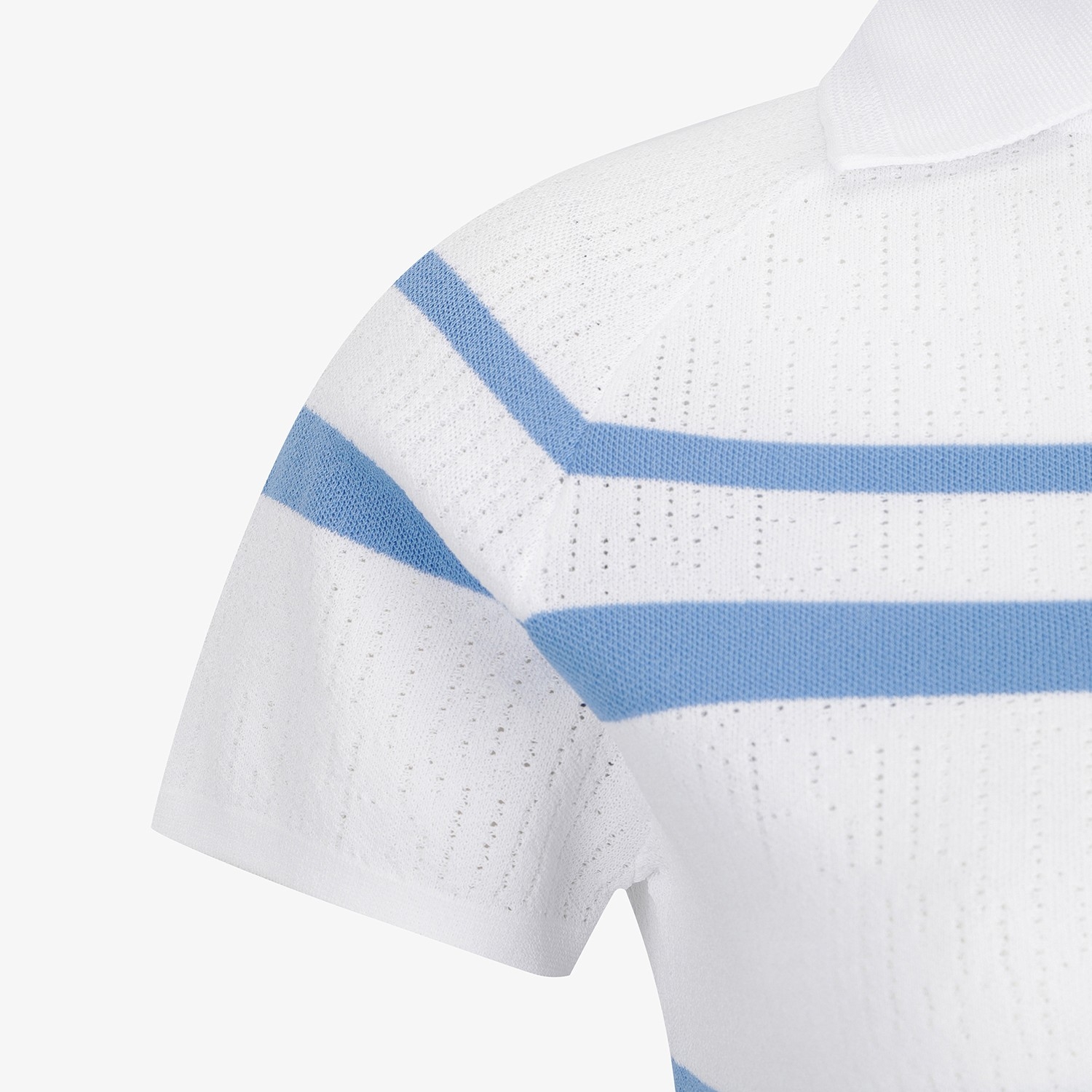 Marine Stripe Collar Short-Sleeve Knit_BL