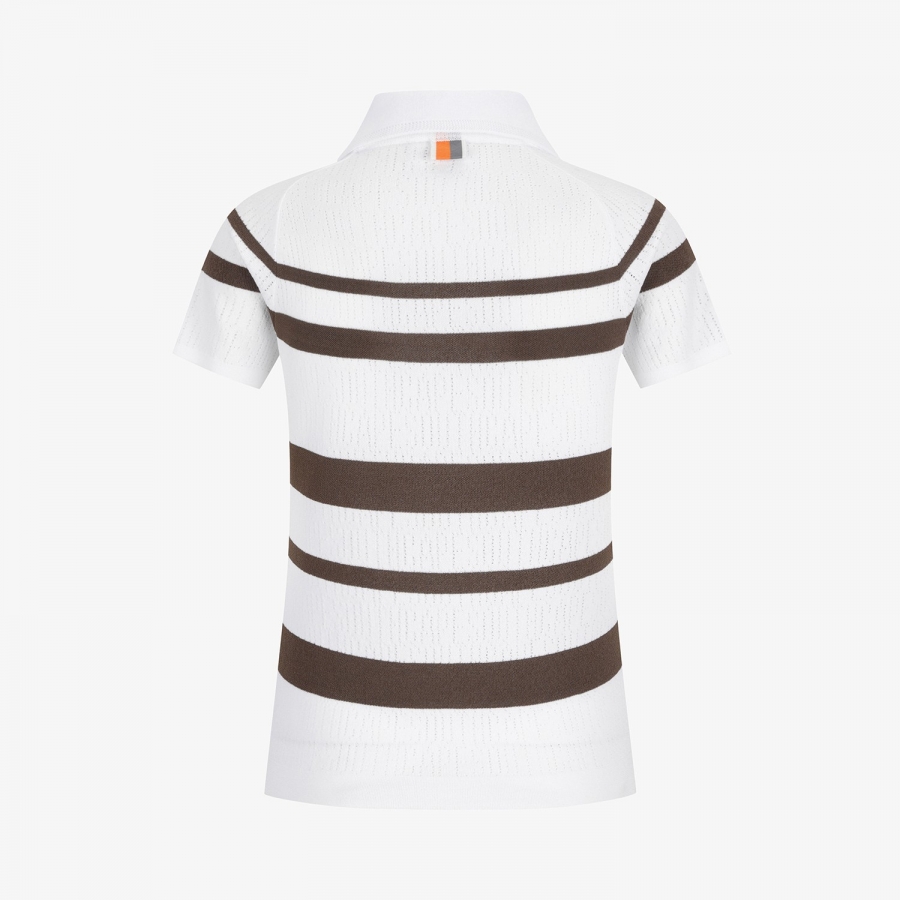 Marine Stripe Collar Short-Sleeve Knit_BR
