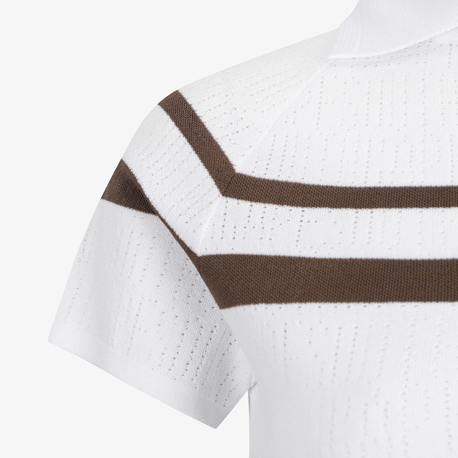 Marine Stripe Collar Short-Sleeve Knit_BR
