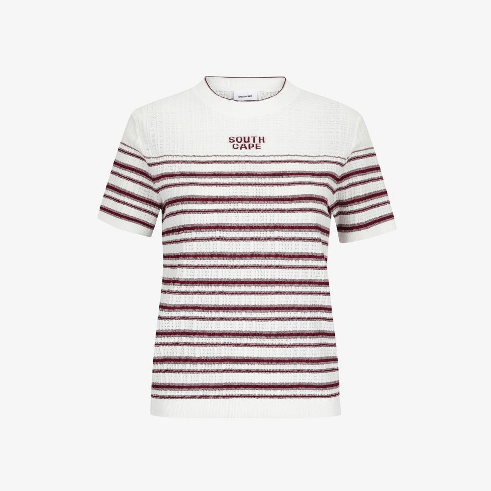 Stripe Short-Sleeve Knit_DR