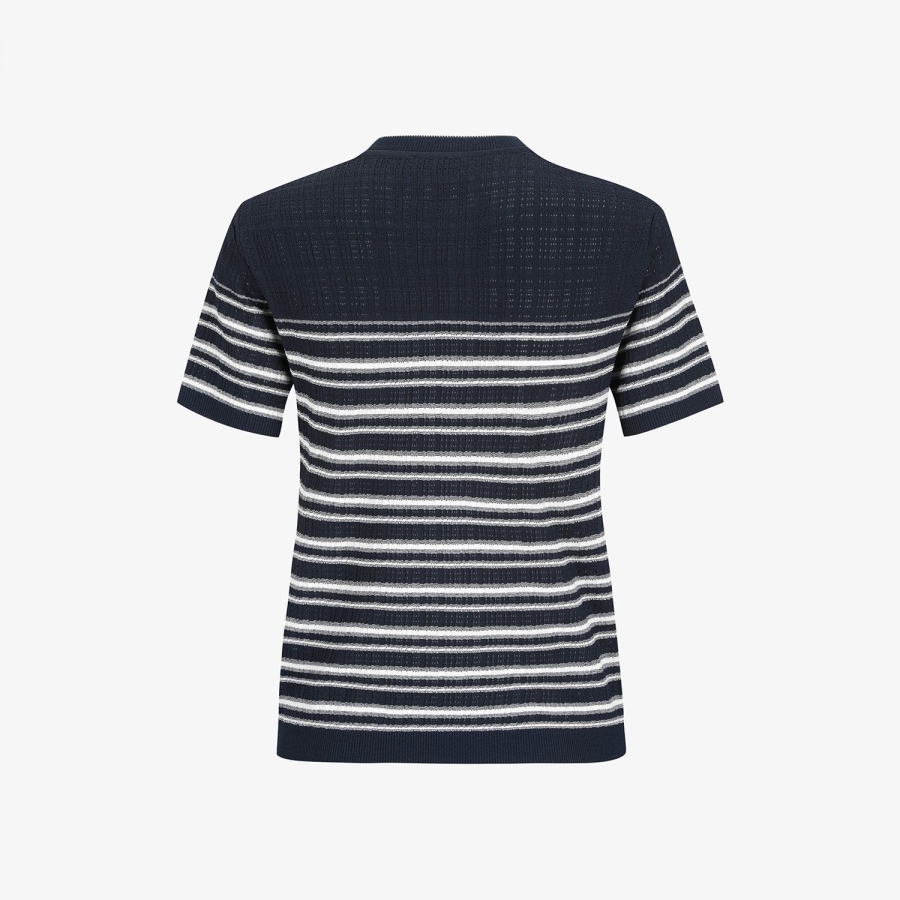 Stripe Short-Sleeve Knit_NA