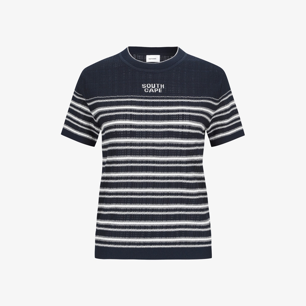 Stripe Short-Sleeve Knit_NA