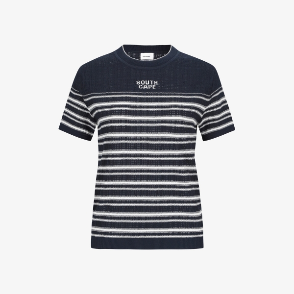 Stripe Short-Sleeve Knit_NA