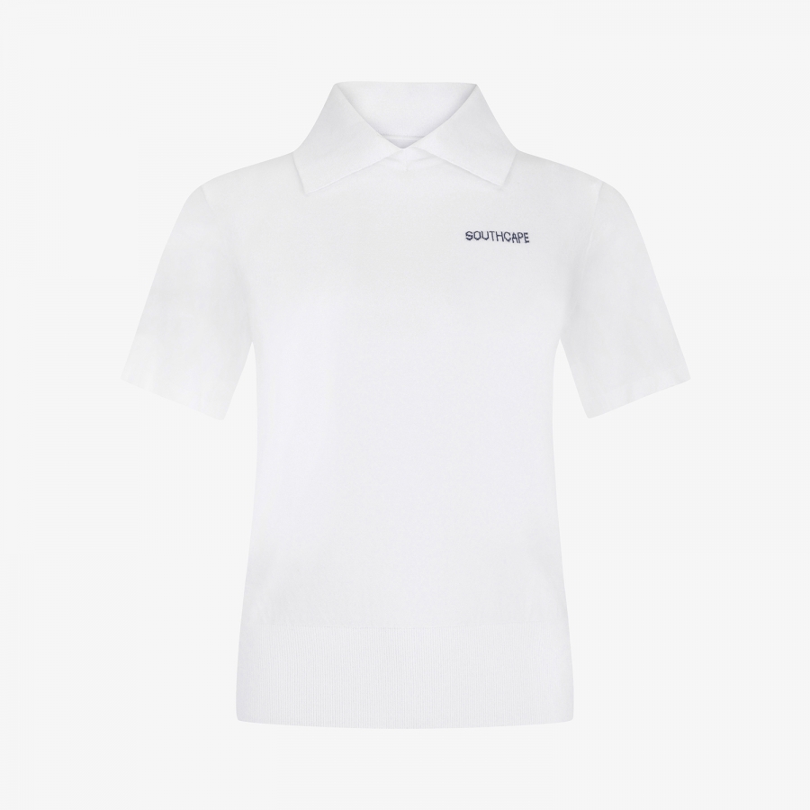 Namhae Heritage Collar Short-Sleeve Knit_WT