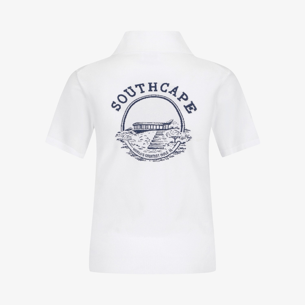 Namhae Heritage Collar Short-Sleeve Knit_WT