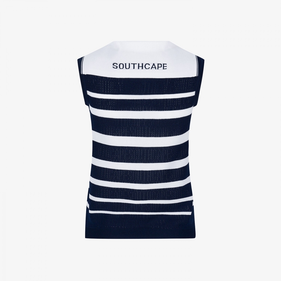 Stripe Sailor Collar Sleeveless_NA