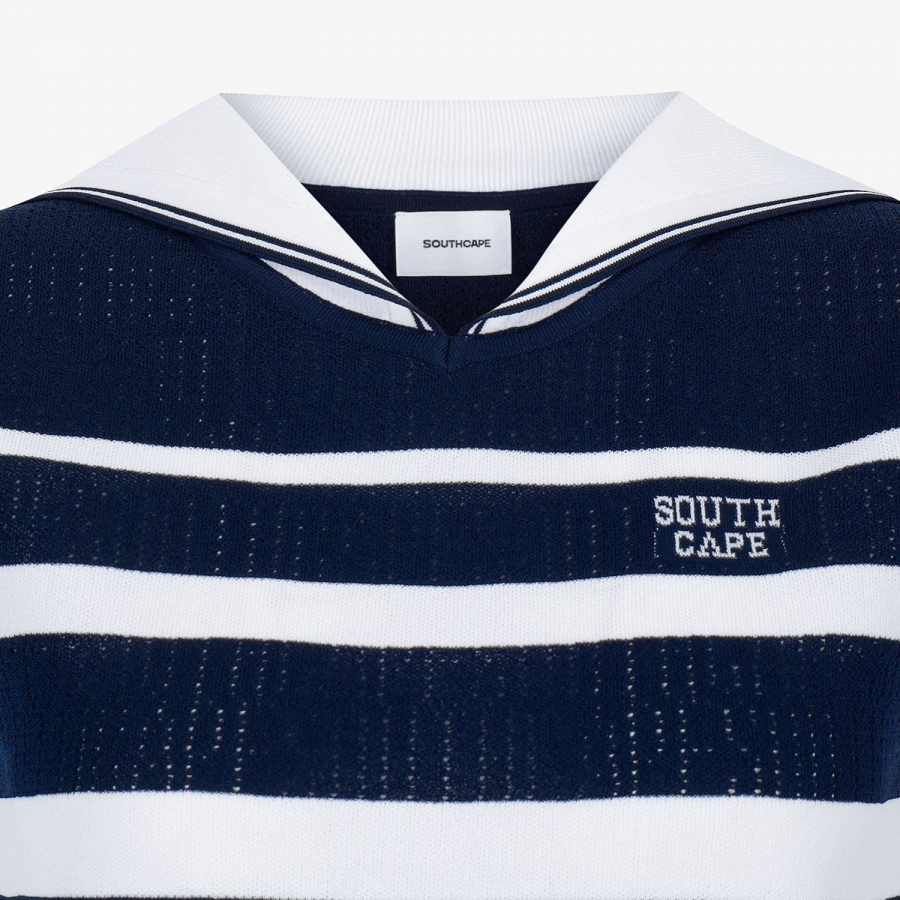 Stripe Sailor Collar Sleeveless_NA