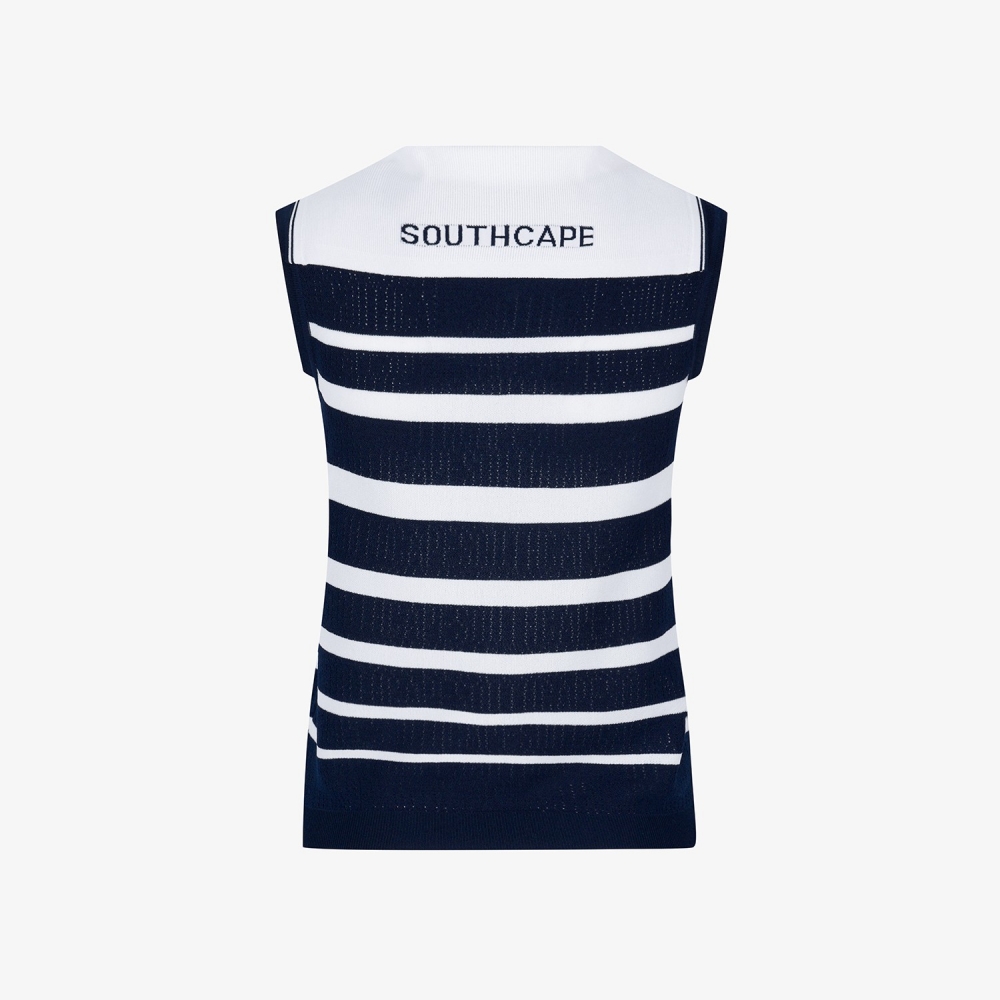 Stripe Sailor Collar Sleeveless_NA