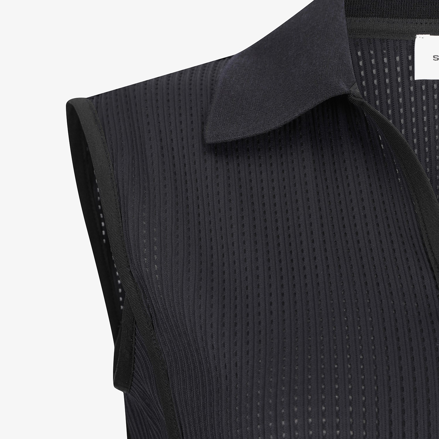 Southcape Open-Collar Mesh Sleeveless_BK
