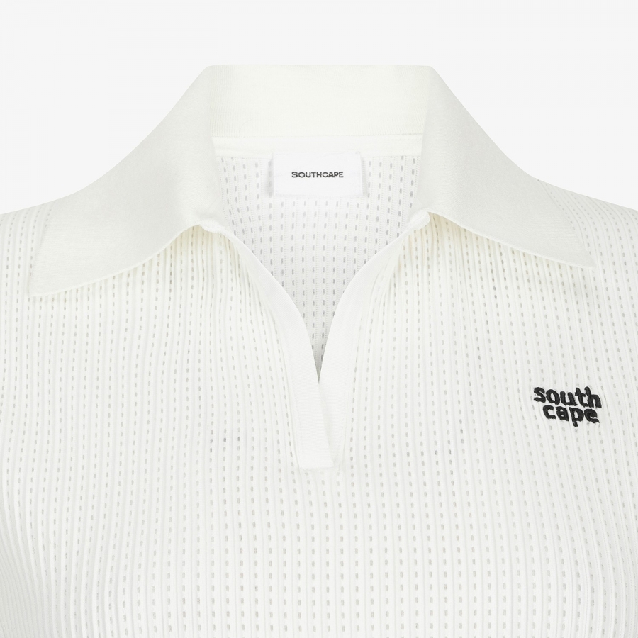 Southcape Open-Collar Mesh Sleeveless_WT