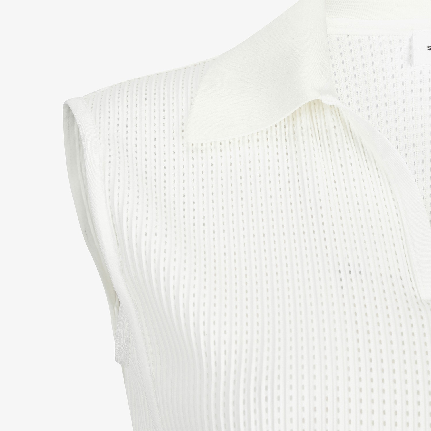 Southcape Open-Collar Mesh Sleeveless_WT