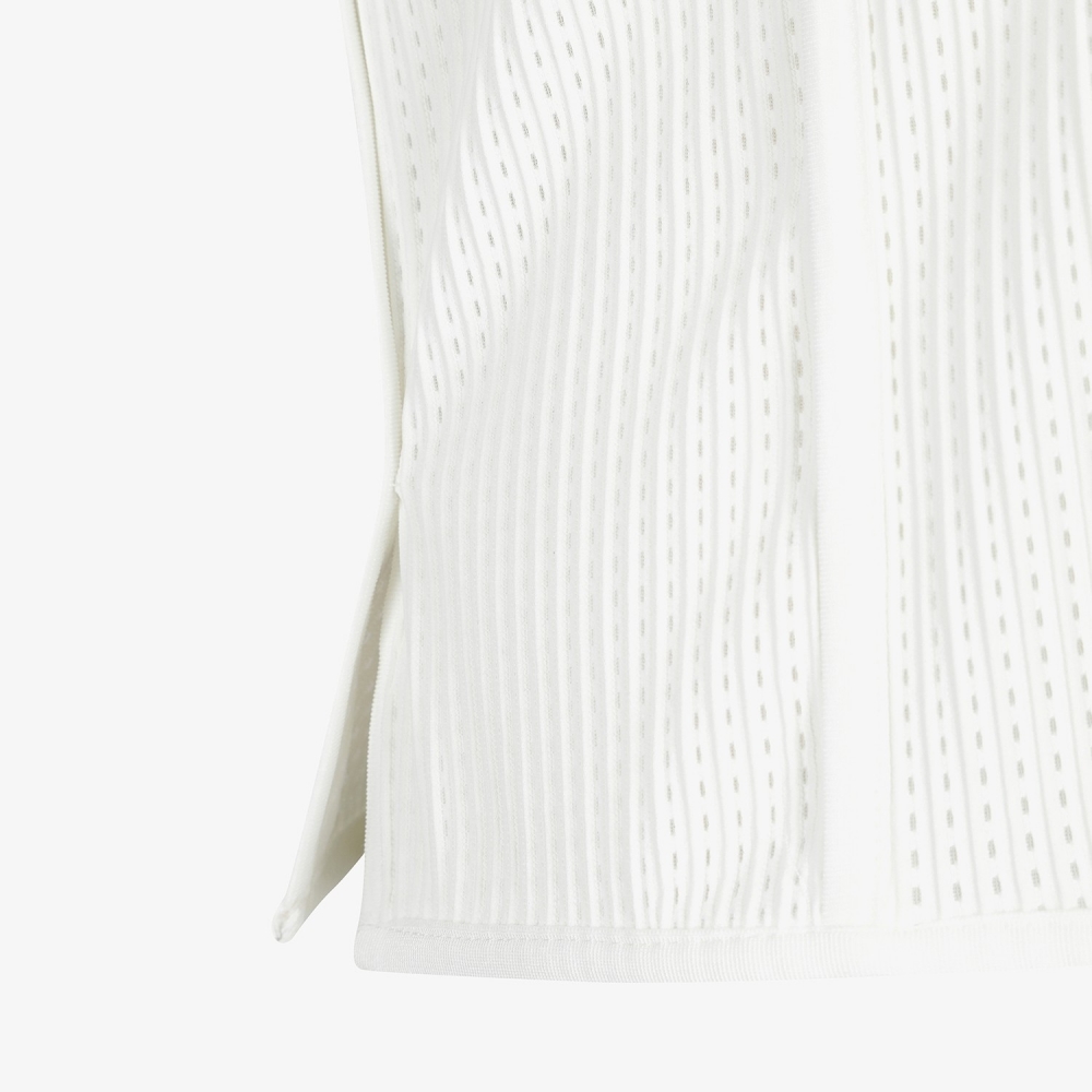Southcape Open-Collar Mesh Sleeveless_WT