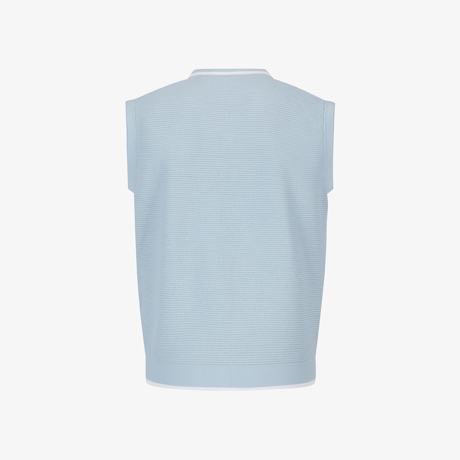 Mesh V-Neck Knit Vest_LB