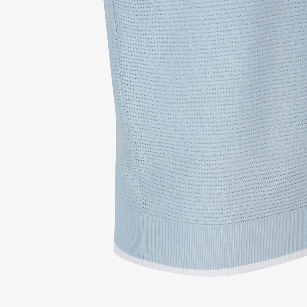 Mesh V-Neck Knit Vest_LB