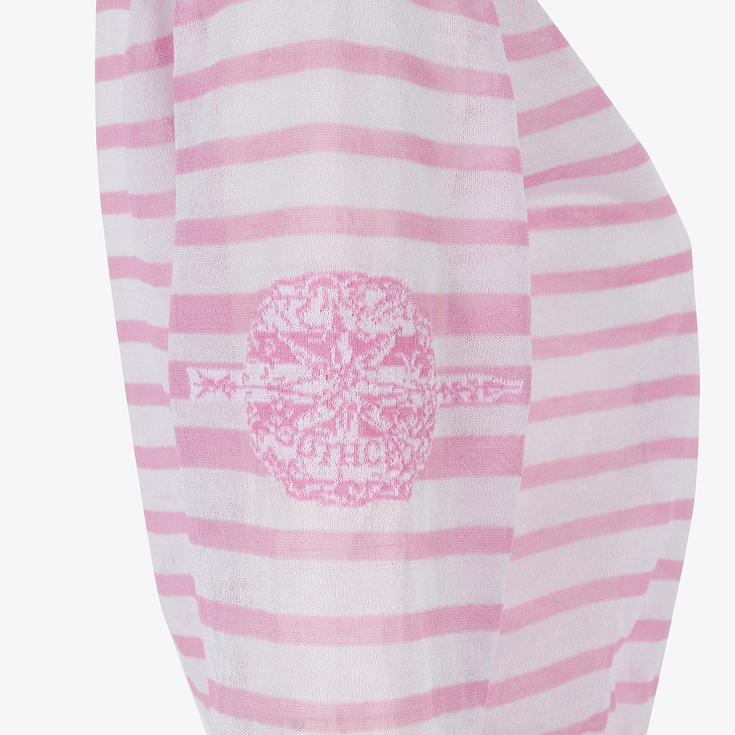 Stripe Pattern Sheer Zip-Up Cardigan_PK