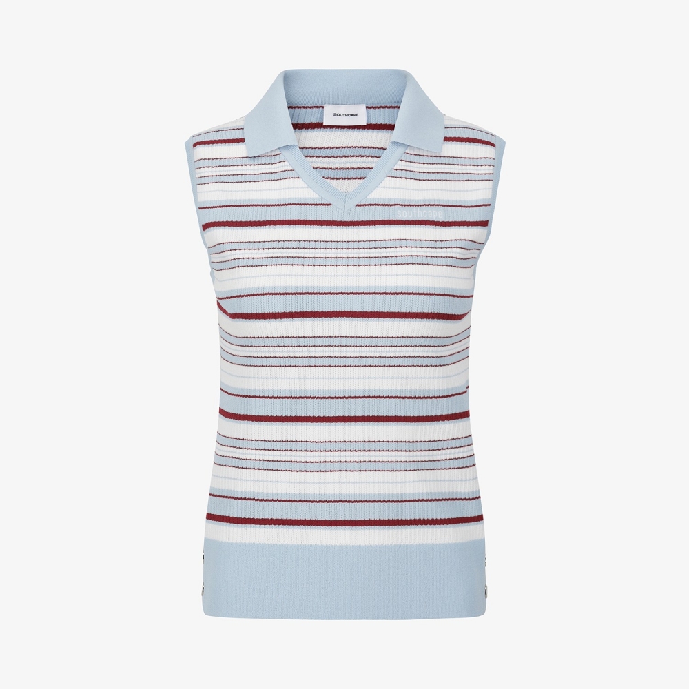 Southcape V-Neck Stripe Sleeveless_LB