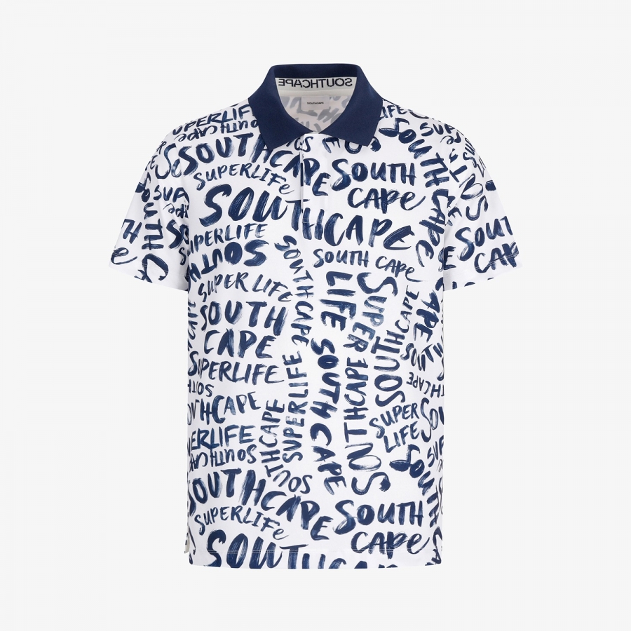 Logo All-Over Pattern Collar T-Shirt_NA