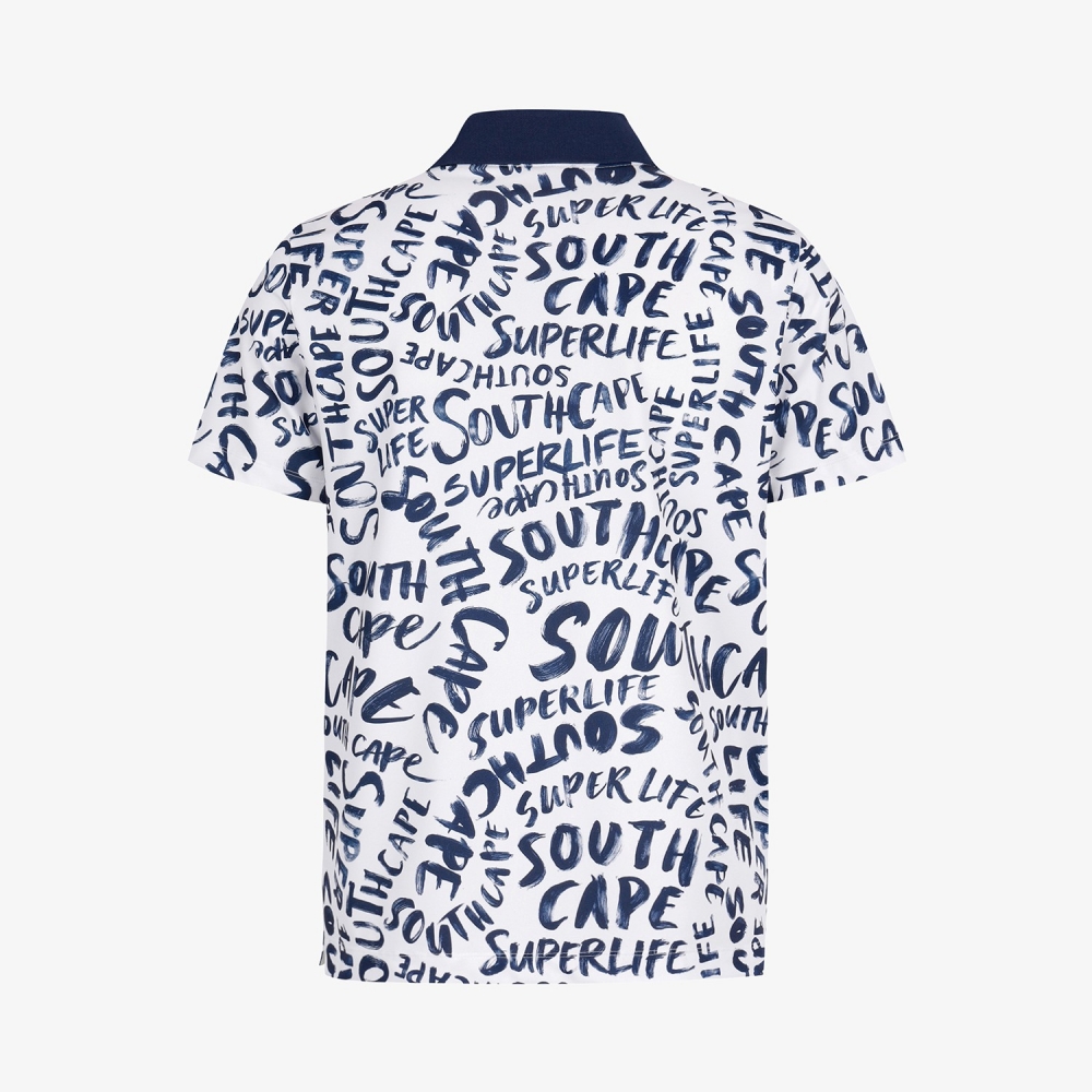 Logo All-Over Pattern Collar T-Shirt_NA