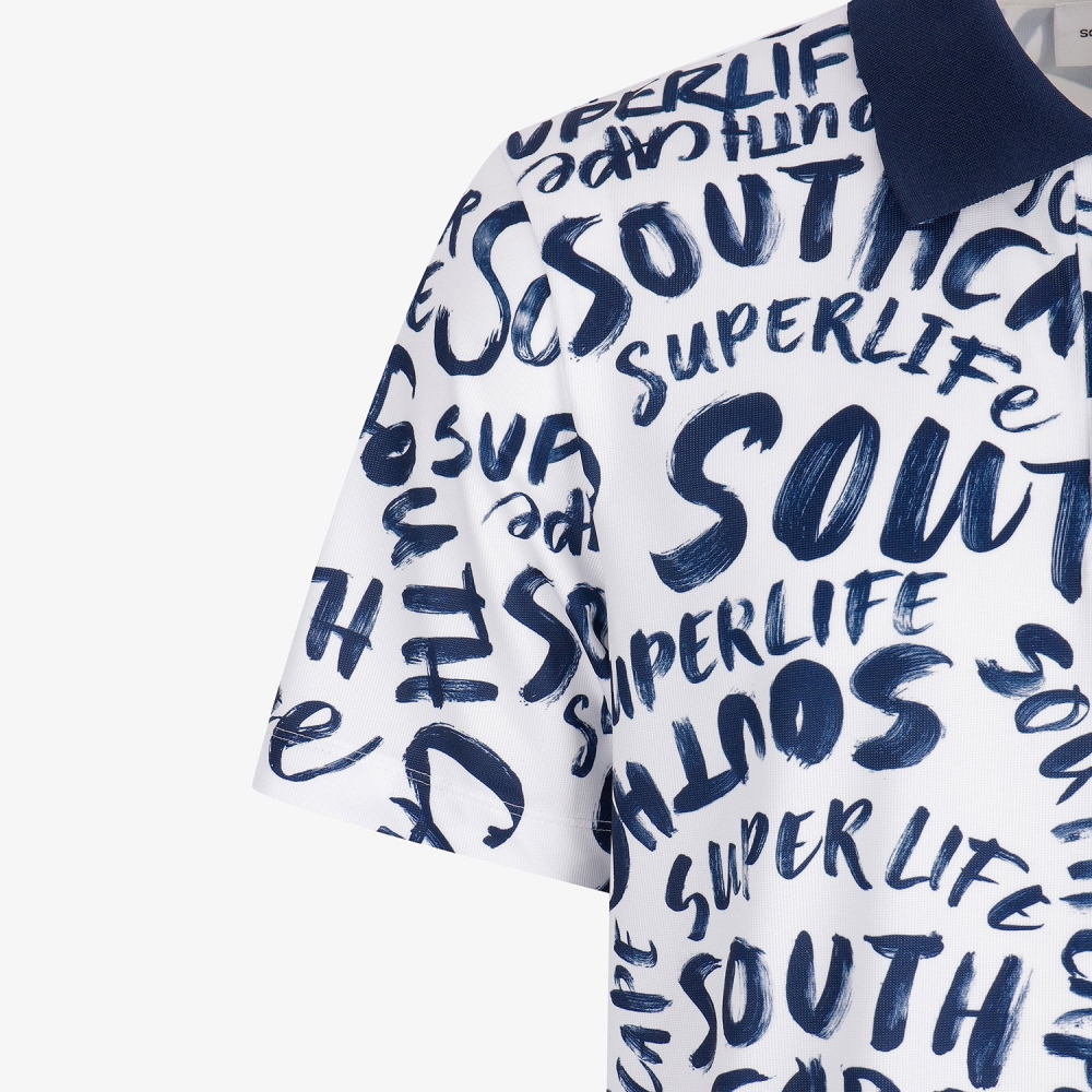 Logo All-Over Pattern Collar T-Shirt_NA