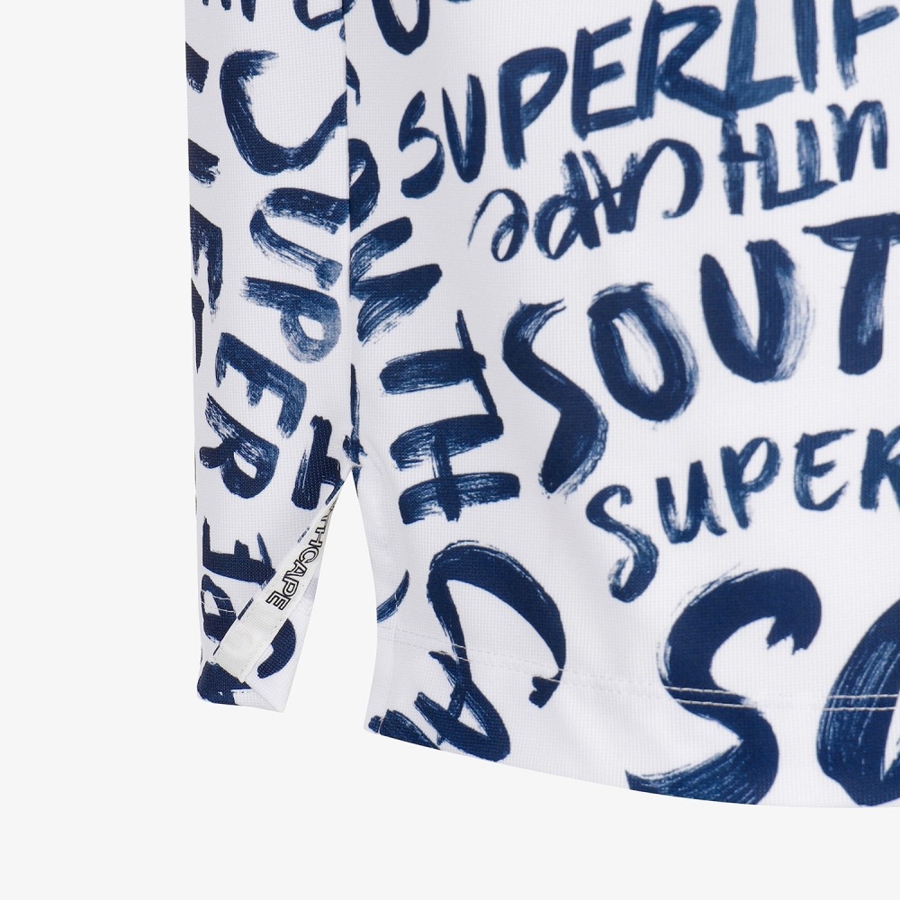 Logo All-Over Pattern Collar T-Shirt_NA