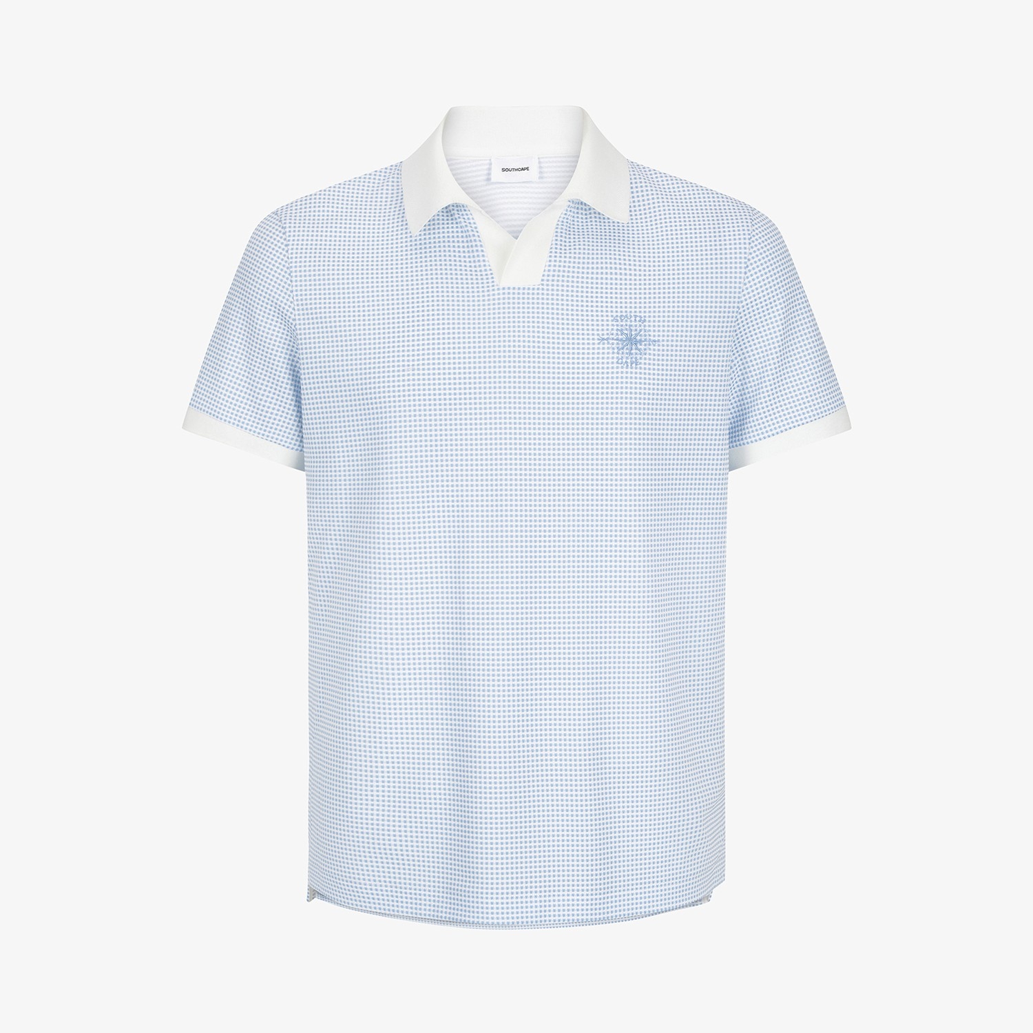 Southcross Gingham Check Open-Collar T-Shirt_LB