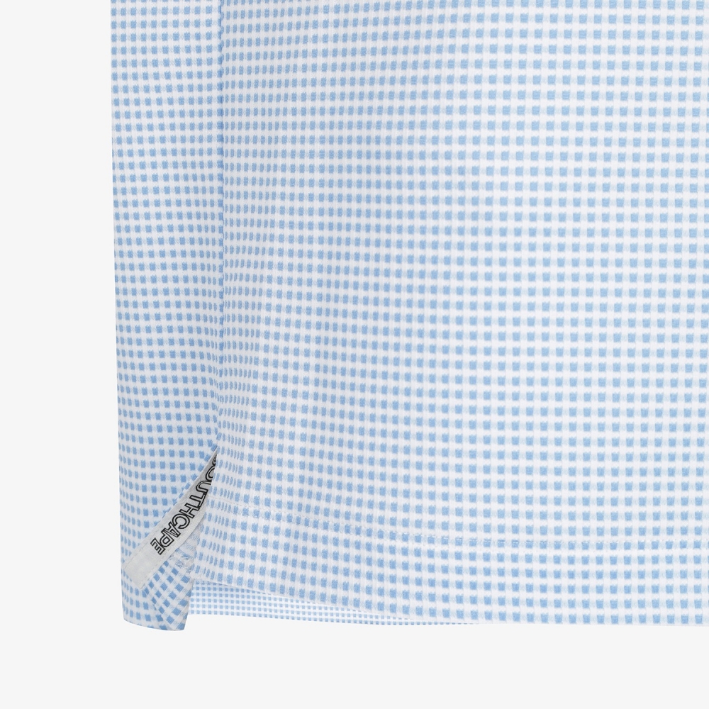Southcross Gingham Check Open-Collar T-Shirt_LB