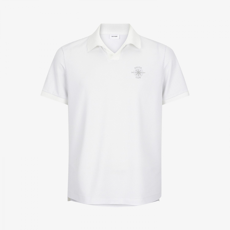 Southcross Gingham Check Open-Collar T-Shirt_LG