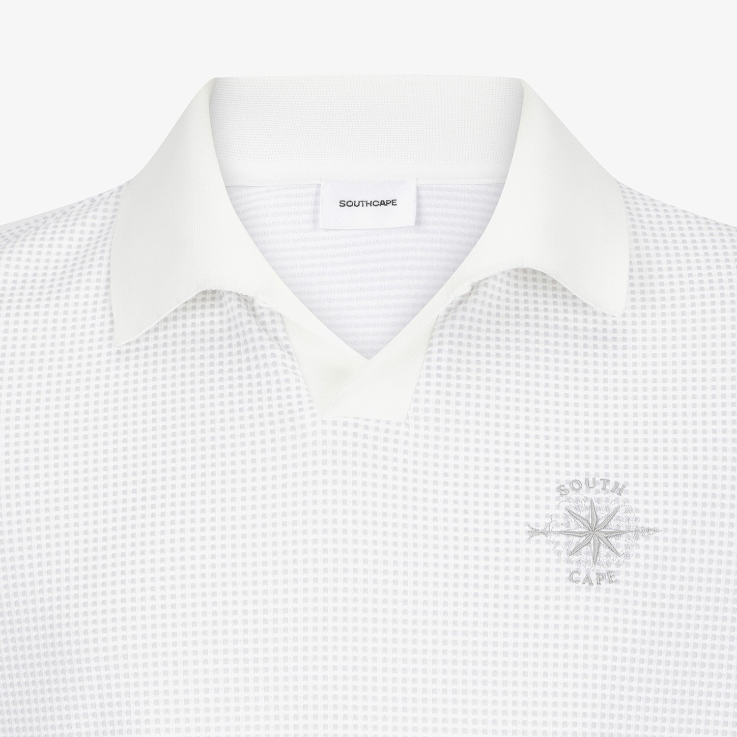 Southcross Gingham Check Open-Collar T-Shirt_LG
